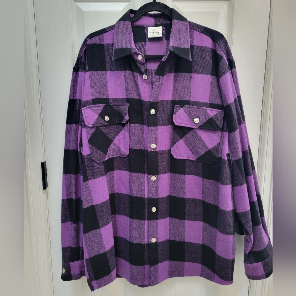 Rothco men's size large plaid extra heavy flannel